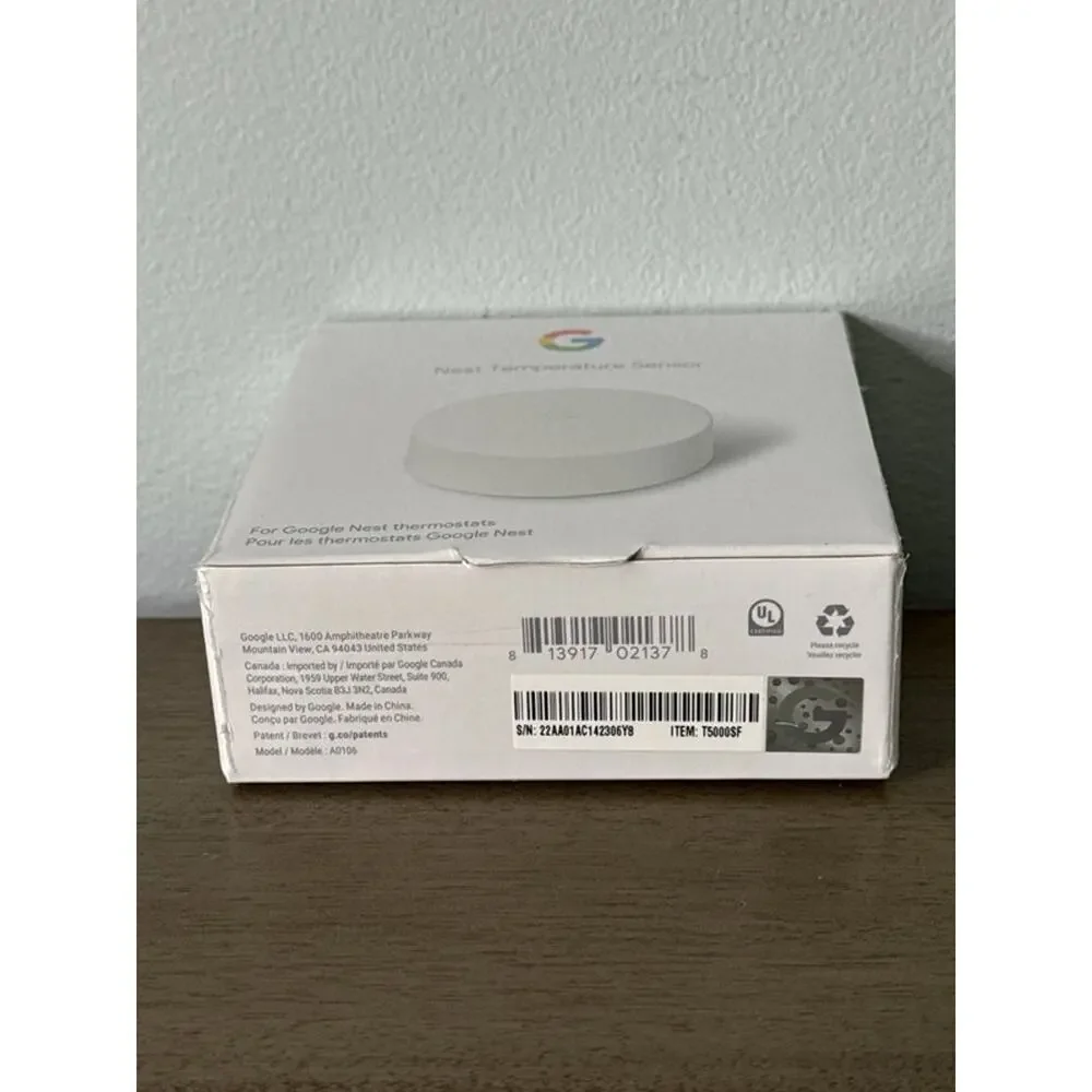 Google Nest T5000SF Temperature Sensor White New In Box